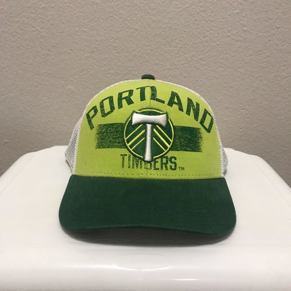 Portland Timbers Adidas Snap Back Mesh‎ Hat Soccer MLS Green - Picture 1 of 5